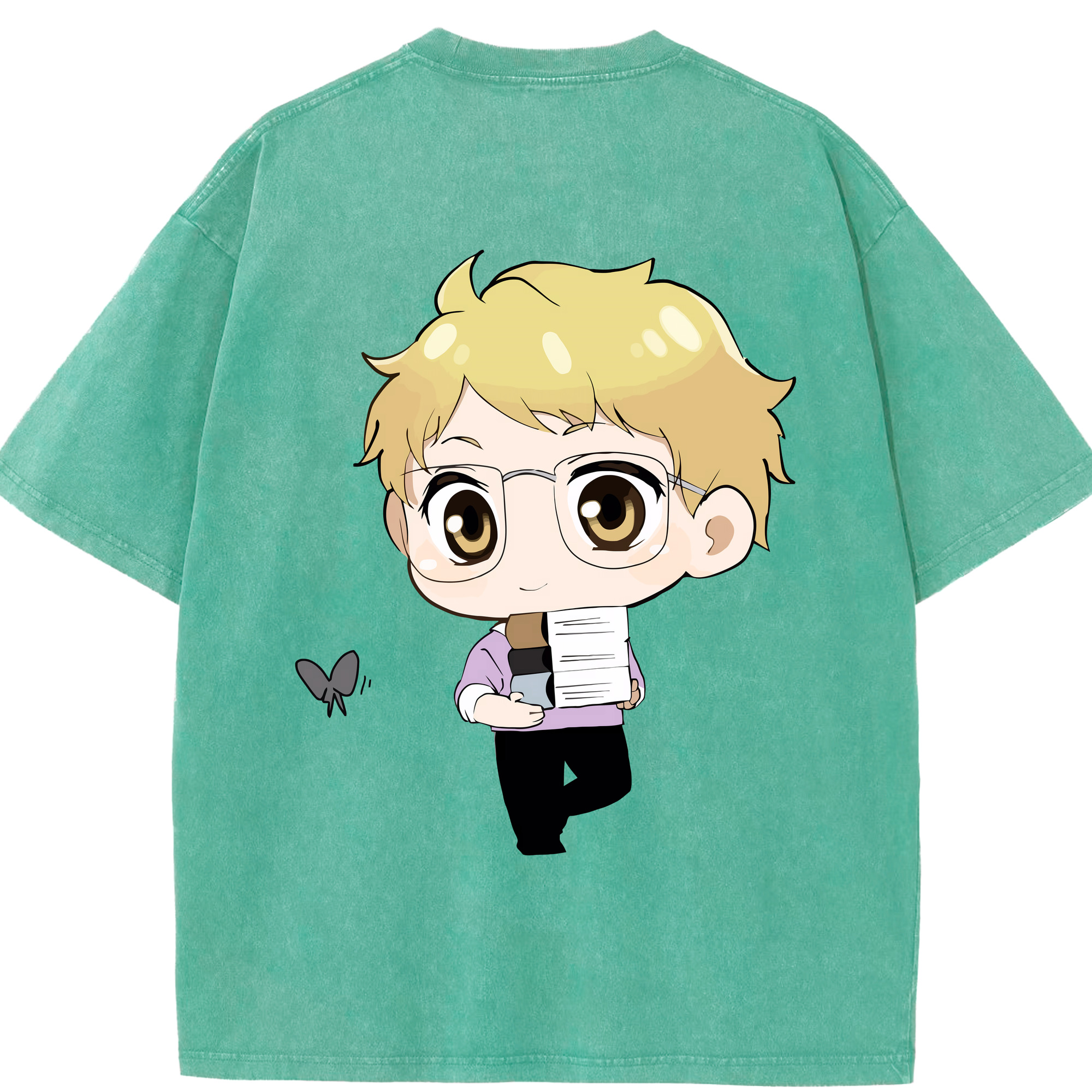 （画像用） ハイキュー!! Haikyu!! 綿100% ヴィンテージ風 半袖Tシャツ（背面プリント）
